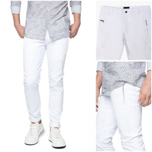 ARI P1A Made in Italy Men's Drawstring Cotton Trousers White Size 32 Retail $456